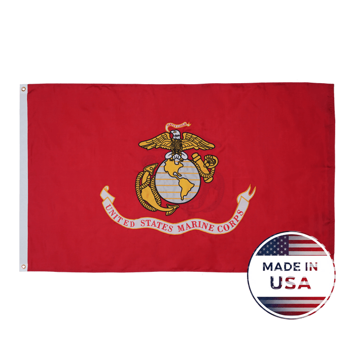 US Marine Corps Flag - Double Sided, 100% Made in USA