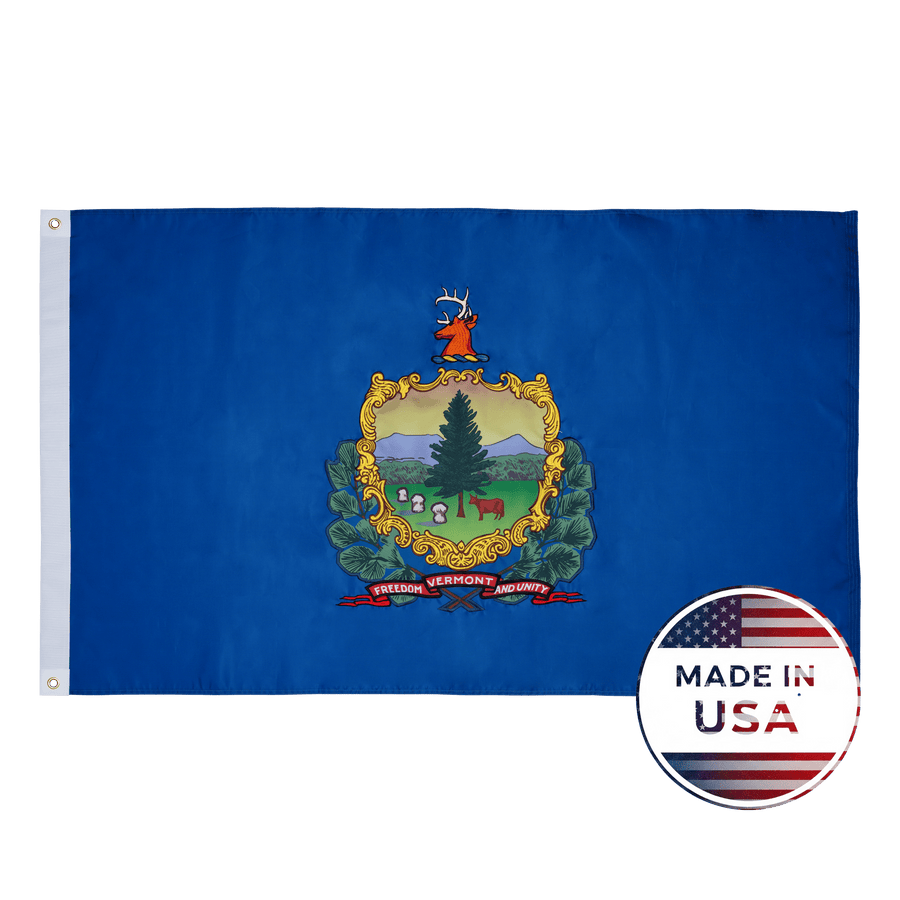 Vermont State Flag shown flat