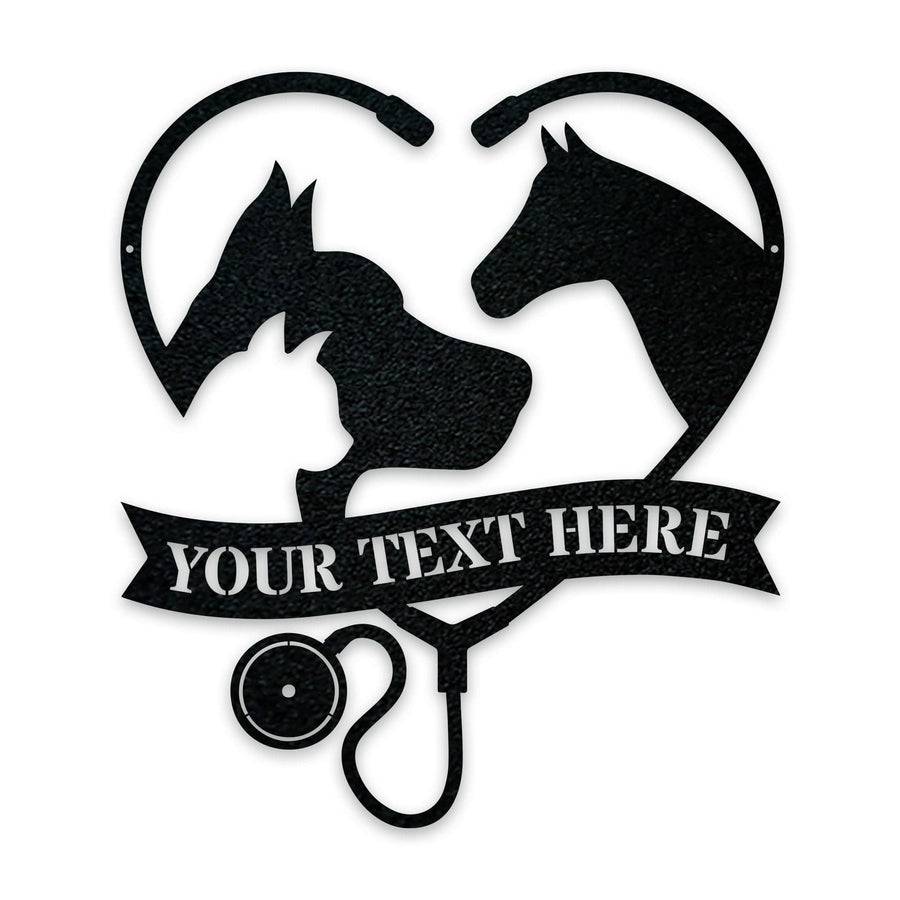 Veterinarian Personalized Metal Sign, Animal Clinic Steel Art