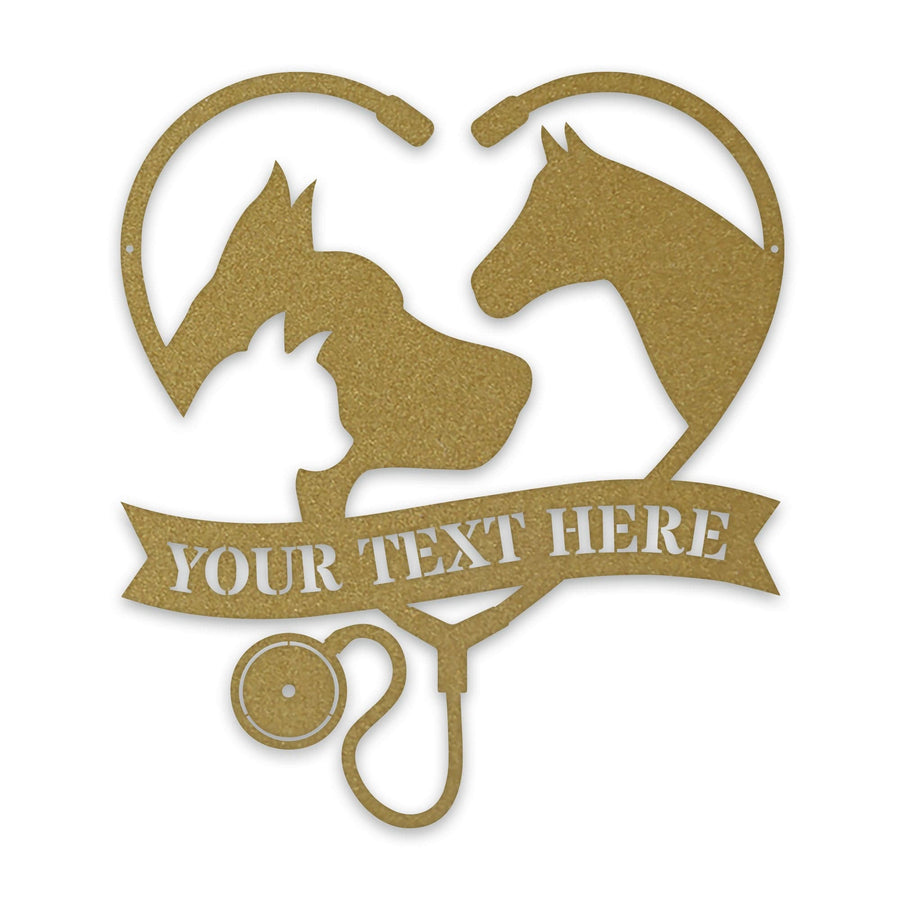 Veterinarian Personalized Metal Sign, Animal Clinic Steel Art