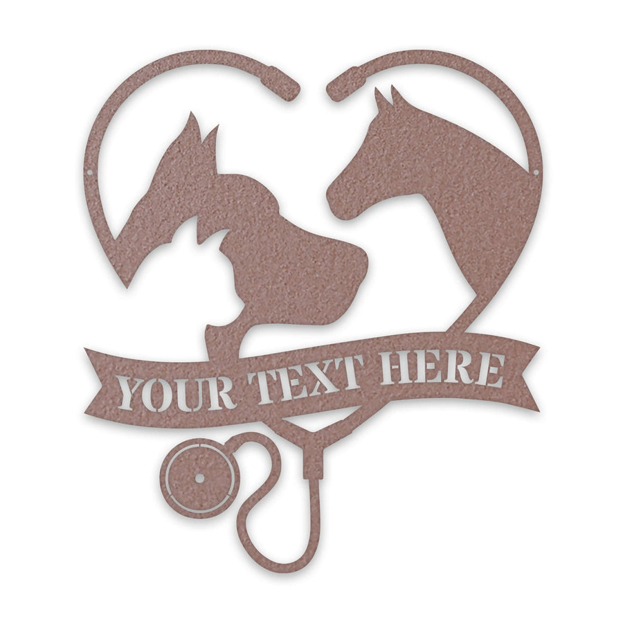 Veterinarian Personalized Metal Sign, Animal Clinic Steel Art