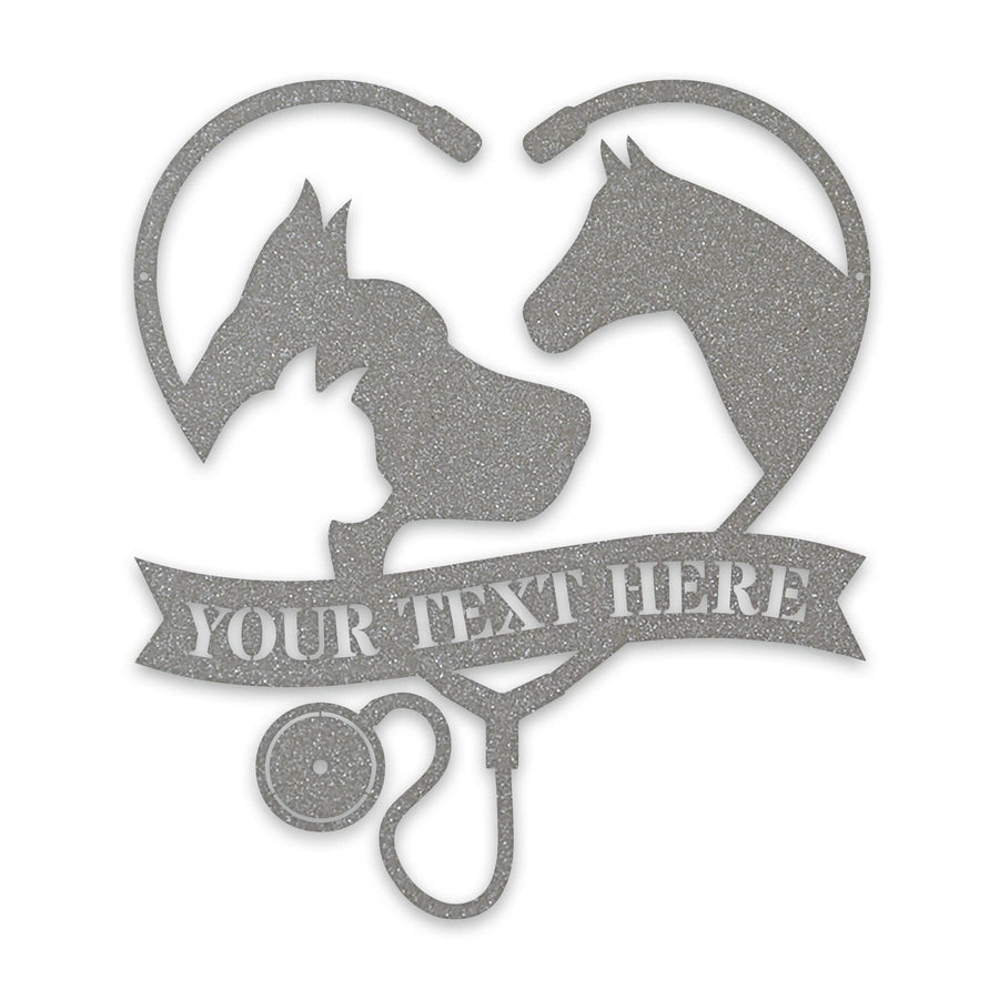 Veterinarian Personalized Metal Sign, Animal Clinic Steel Art