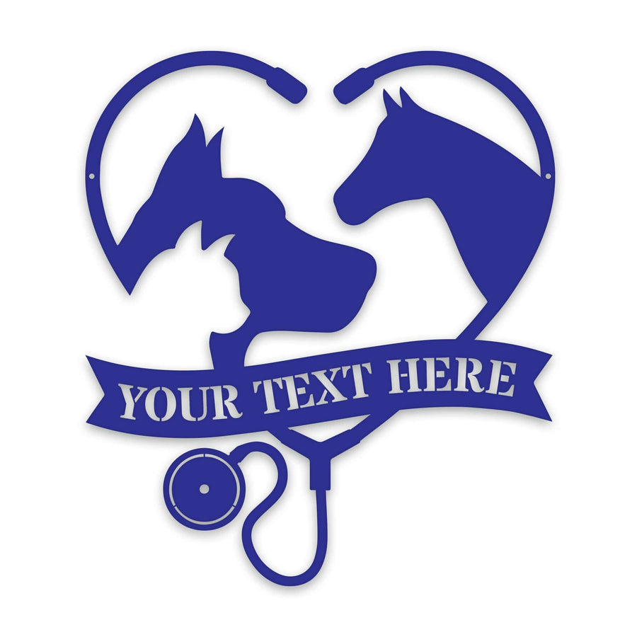 Veterinarian Personalized Metal Sign, Animal Clinic Steel Art