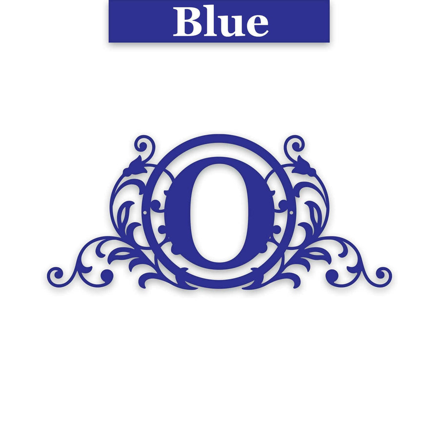 Vine and Circle Metal Monogram Sign