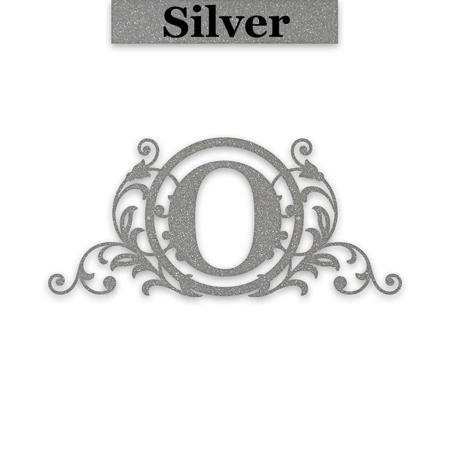 Vine and Circle Metal Monogram Sign