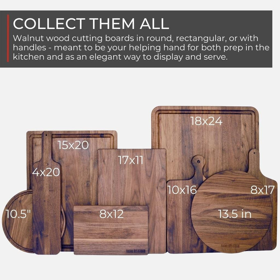 Large Round Walnut Charcuterie Board — Virginia Boys Kitchens