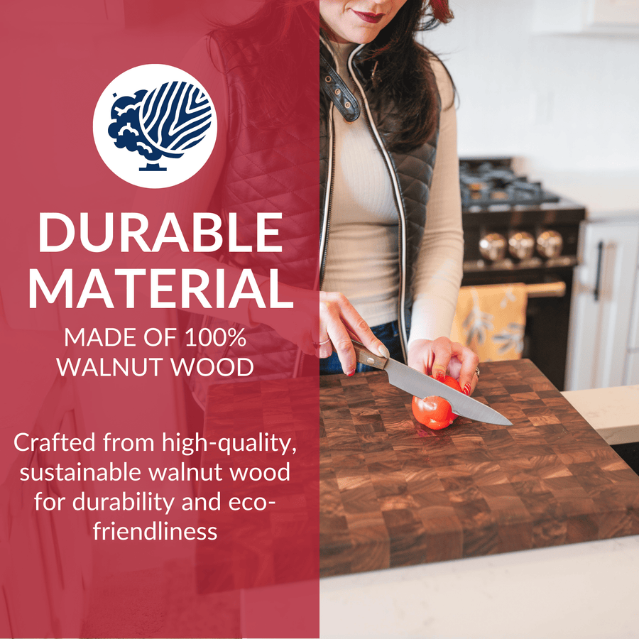 Extra Large Walnut Wood End Grain Cutting Board