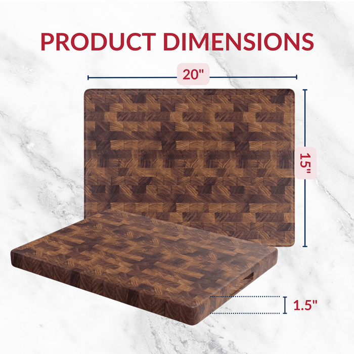 Extra Large Walnut Wood End Grain Cutting Board by Virginia Boys Kitchens