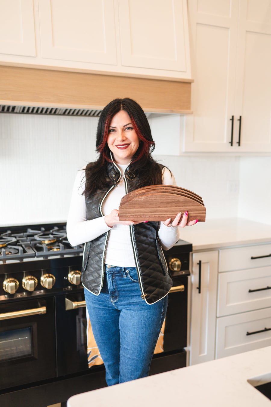 Premium Walnut Cutting Board Holder - Sturdy & Stylish