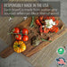 made in USA charcuterie board with tomato and cheese