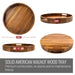 Virginia Boys Kitchens Serving Tray 16.5 Inch Round Walnut Wood Serving and Coffee Table Tray with Handles