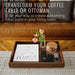 Virginia Boys Kitchens Serving Tray 20 x 15 Inch Rectangular Walnut Wood Serving and Coffee Table Tray with Handles