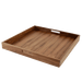 Virginia Boys Kitchens Serving Tray 20 x 20 Inch Square Walnut Wood Serving and Coffee Table Tray with Handles