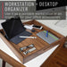 Virginia Boys Kitchens Serving Tray 20 x 20 Inch Square Walnut Wood Serving and Coffee Table Tray with Handles