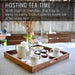 Virginia Boys Kitchens Serving Tray 20 x 20 Inch Square Walnut Wood Serving and Coffee Table Tray with Handles