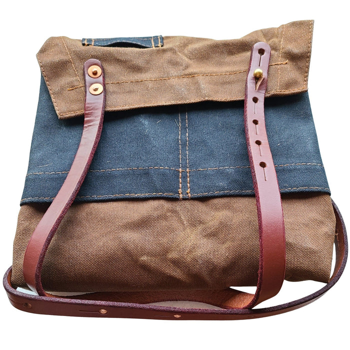 Leather straps and copper rivets
