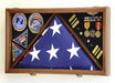 Large Flag & Medals Military Pins Patches Insignia Holds up to 5' X 9' Flag