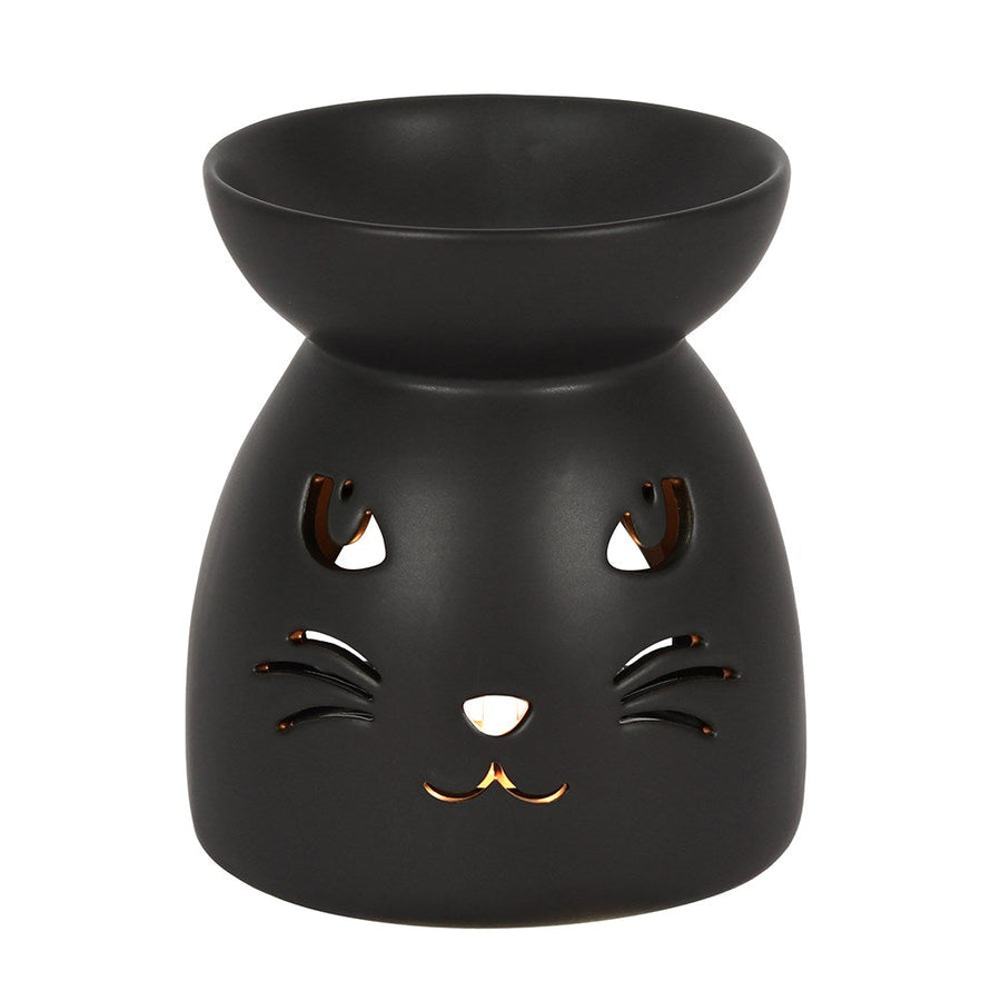 Gothic Black Cat Cut Out Oil Burner and Wax Warmer