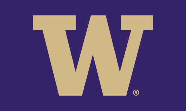 Washington Huskies 3×5 Appliqué Flag – Made in USA