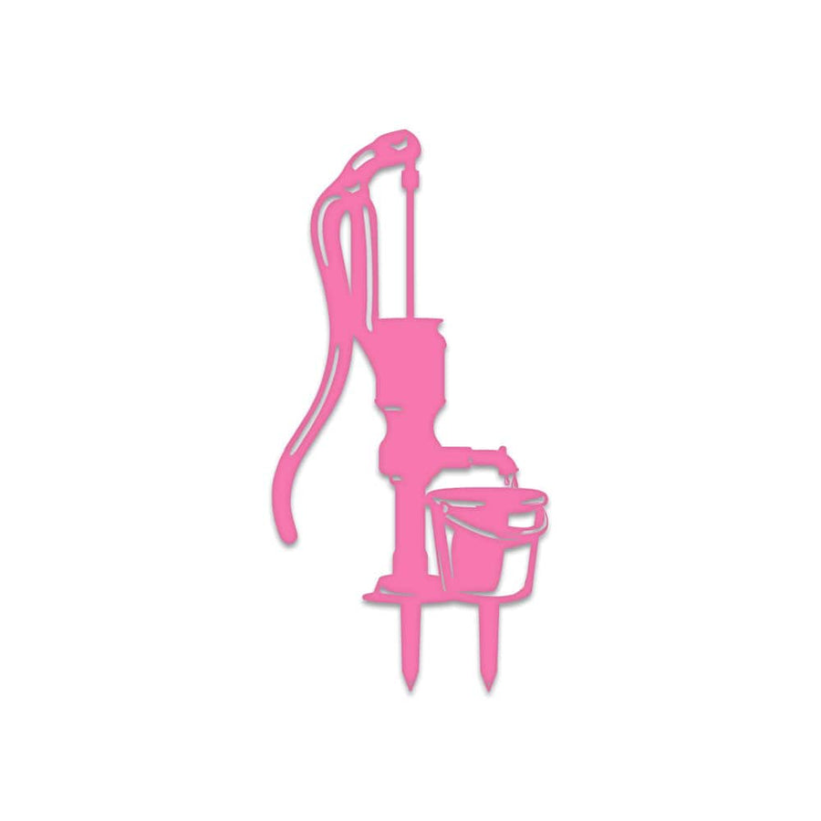 Water Pump and Bucket Gardening Sign - Metal Sign
