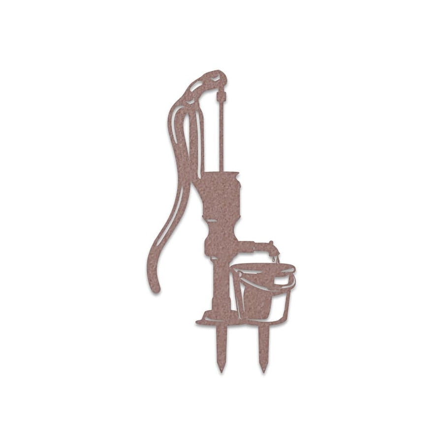 Water Pump and Bucket Gardening Sign - Metal Sign