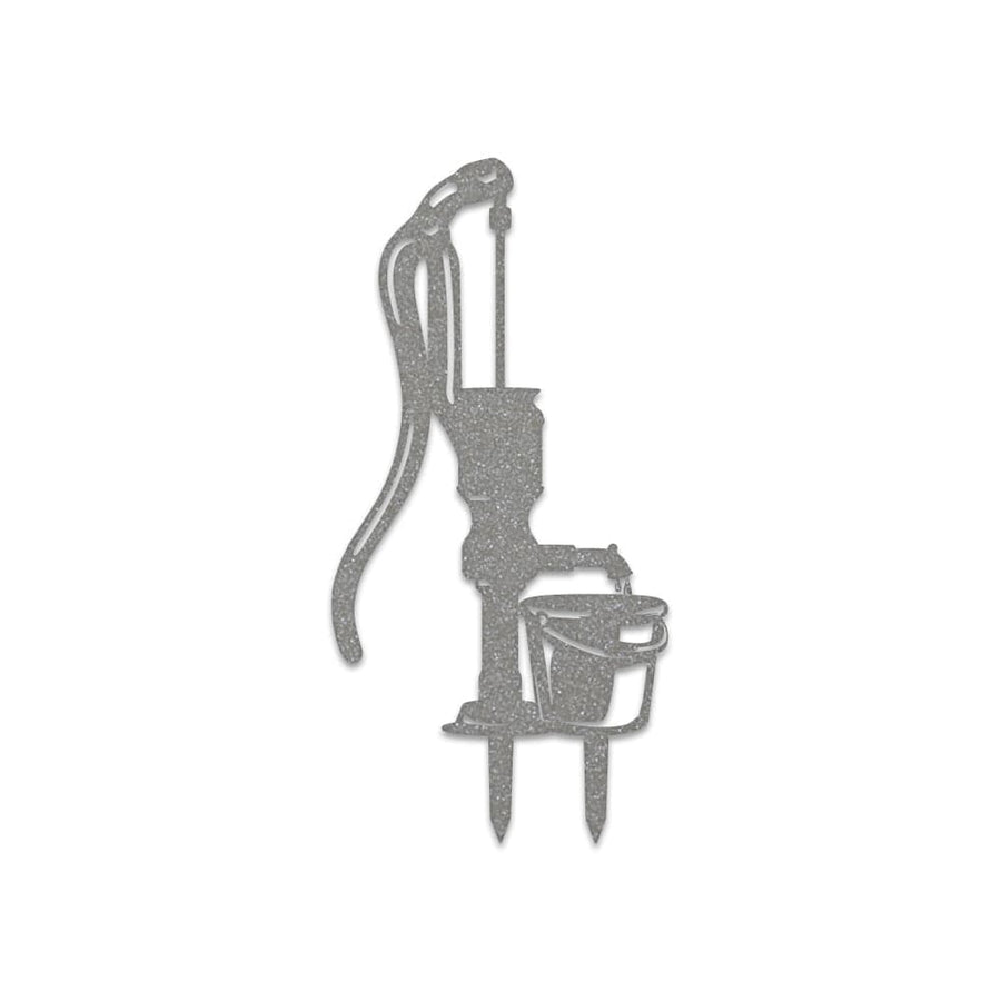 Water Pump and Bucket Gardening Sign - Metal Sign