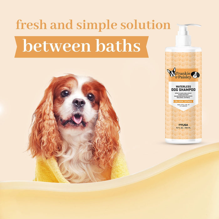 Waterless Dog Shampoo - Colloidal Oatmeal - 7.1oz Pet Grooming Frankie and Paisley Pet Products 