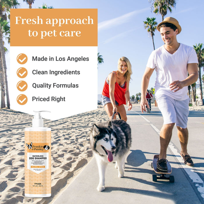 Waterless Dog Shampoo - Colloidal Oatmeal - 7.1oz Pet Grooming Frankie and Paisley Pet Products 