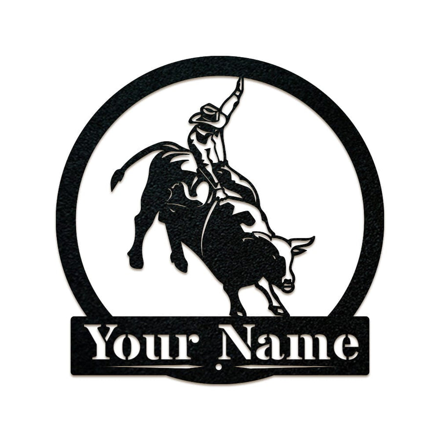 Western Cowboy Bull Rider Monogram