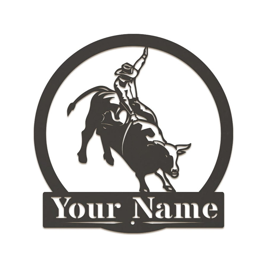 Western Cowboy Bull Rider Monogram