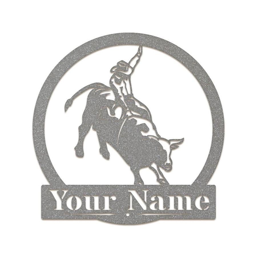 Western Cowboy Bull Rider Monogram