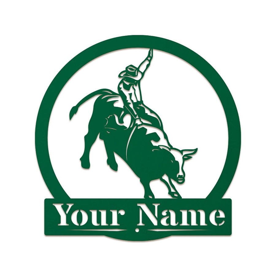 Western Cowboy Bull Rider Monogram