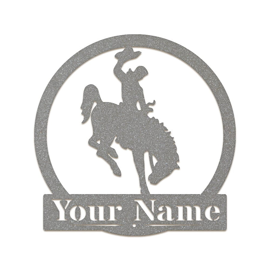Western Cowboy on Bucking Bronco Monogram