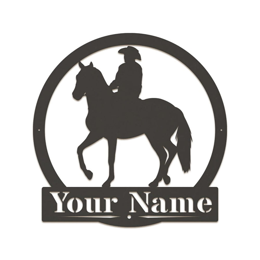 Western Cowboy on Horseback Monogram