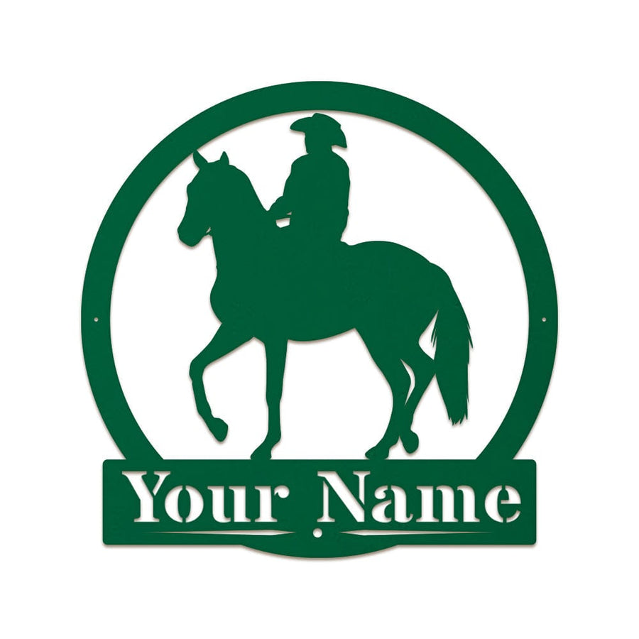 Western Cowboy on Horseback Monogram