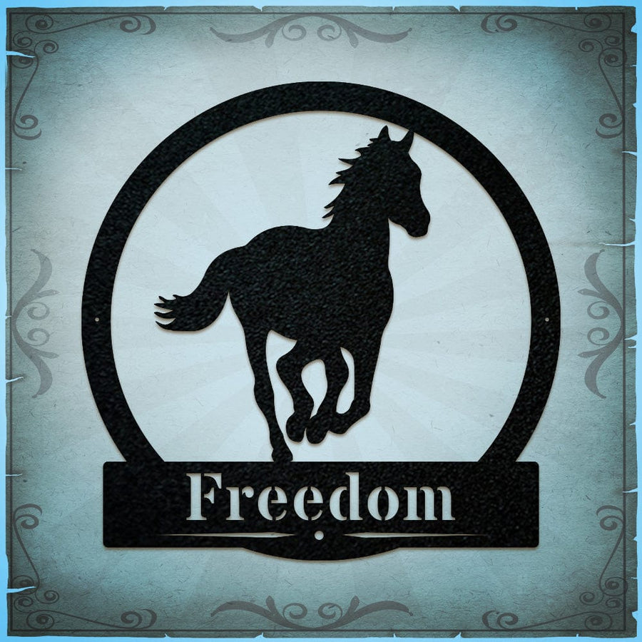 Western Running Horse Monogram