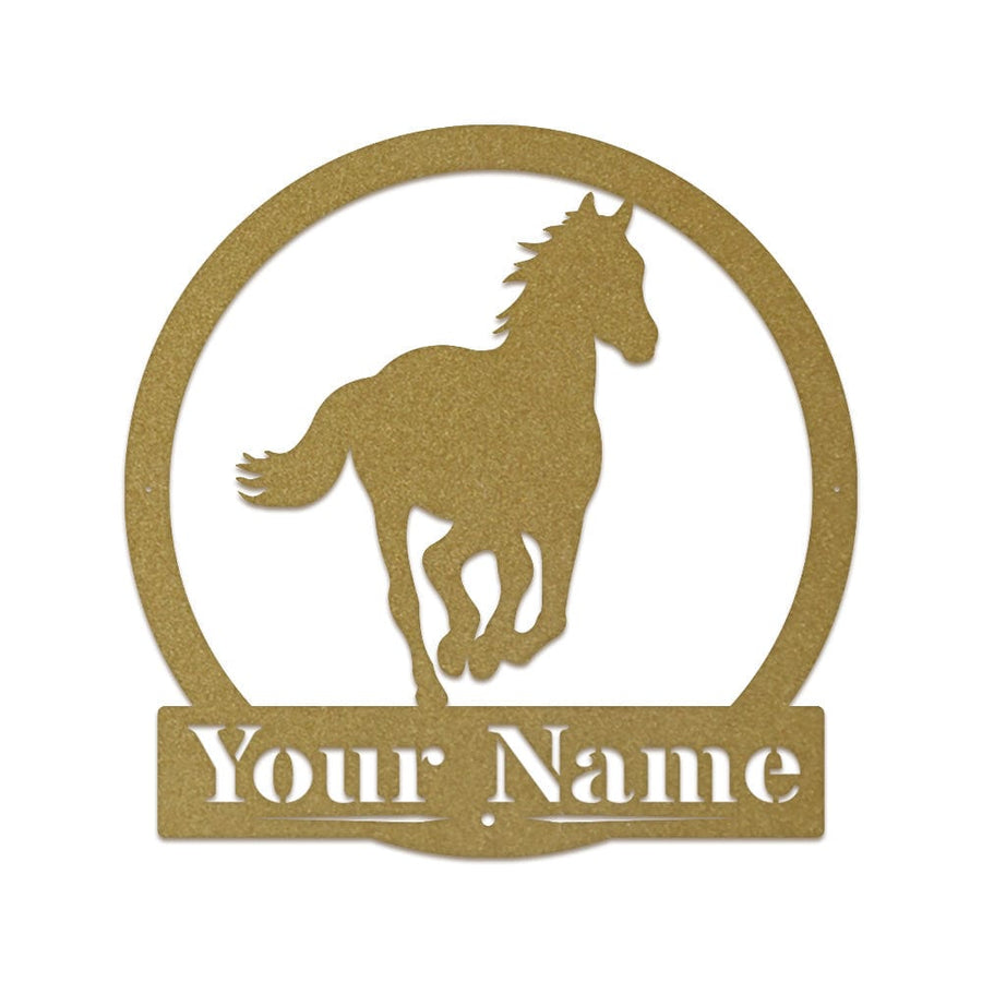 Western Running Horse Monogram