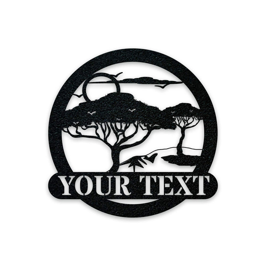Wildlife Safari Scene - Personalized Metal Sign
