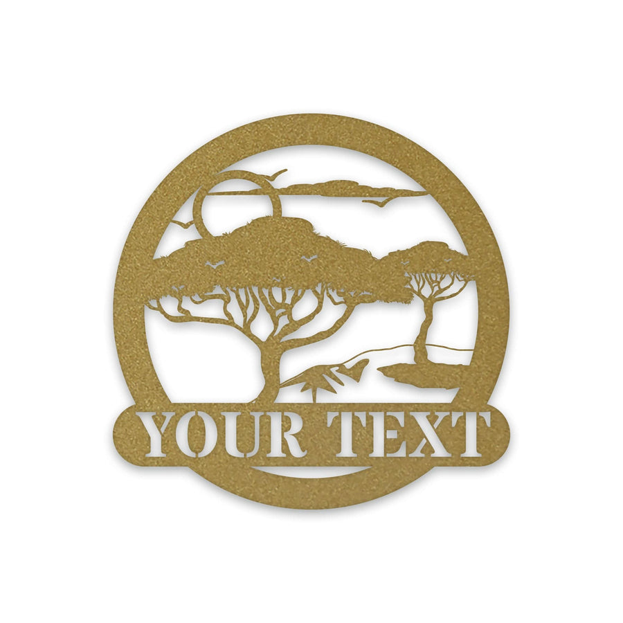 Wildlife Safari Scene - Personalized Metal Sign