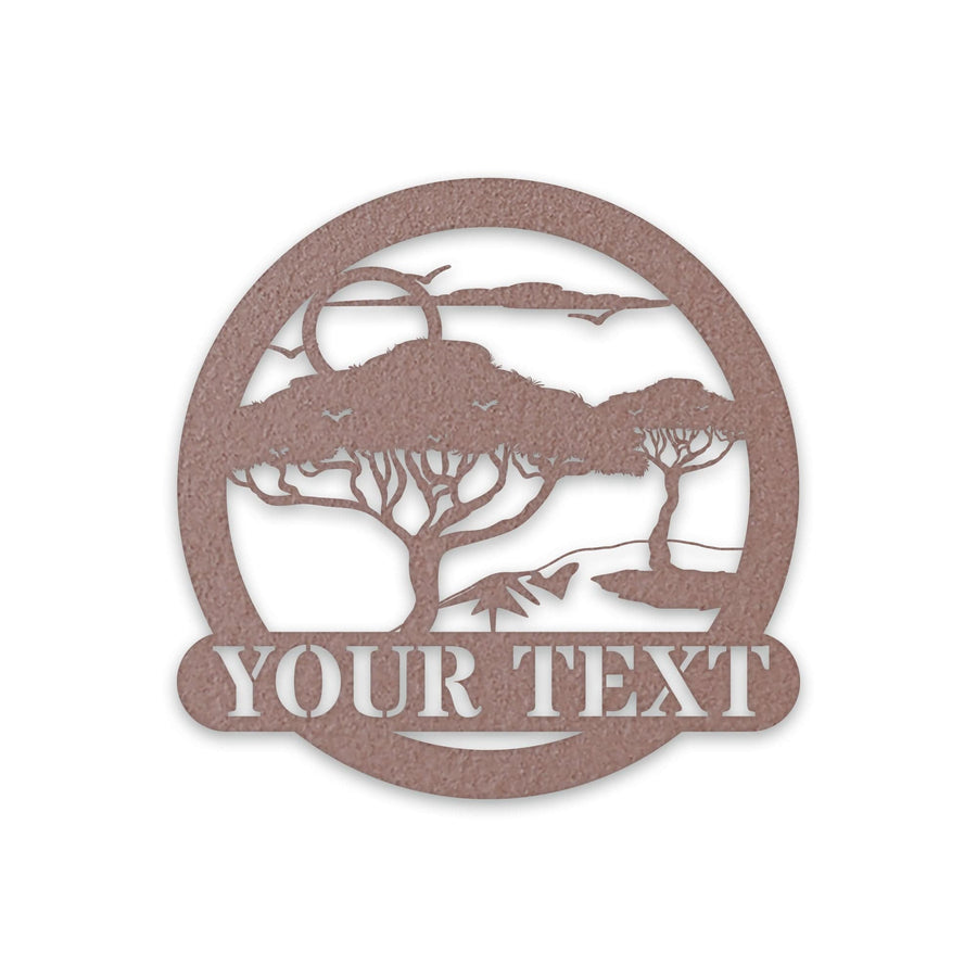 Wildlife Safari Scene - Personalized Metal Sign