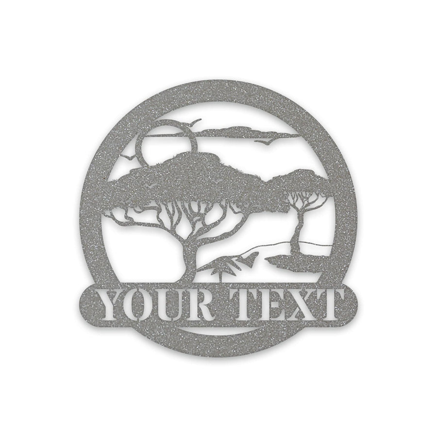 Wildlife Safari Scene - Personalized Metal Sign