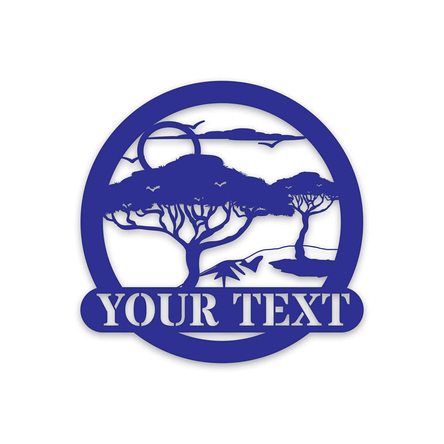 Wildlife Safari Scene - Personalized Metal Sign