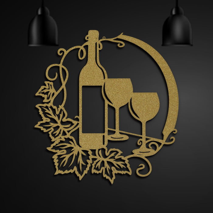 Wine and Vines Metal Wall Art Decor