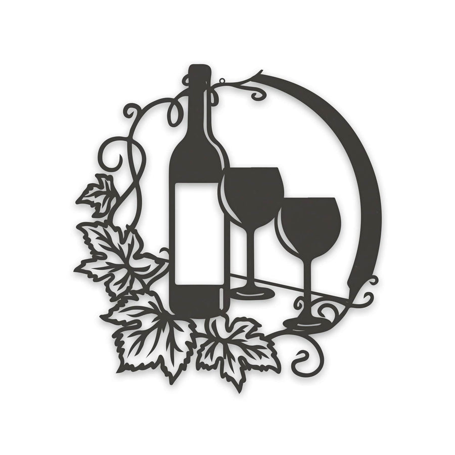 Wine and Vines Metal Wall Art Decor