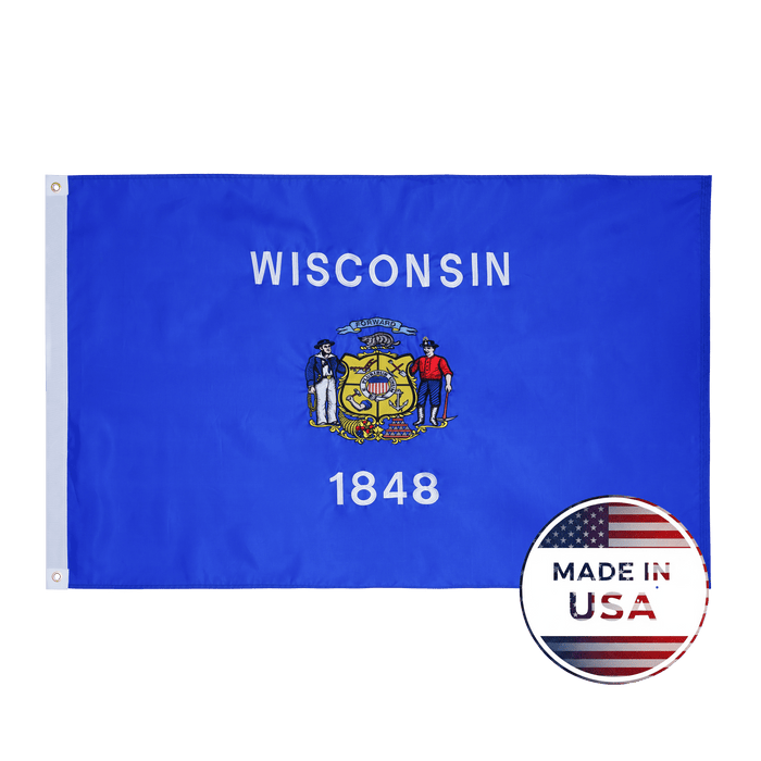 Wisconsin State Flag - 100% Made in USA