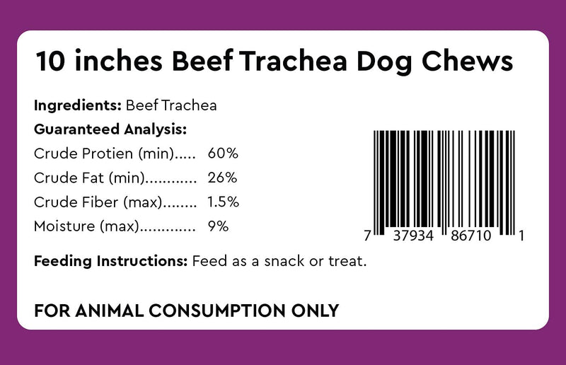 Beef Trachea (6-count) by Infinite Pet