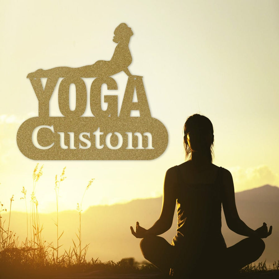 Yoga Cobra Pose - Customizable Metal Sign