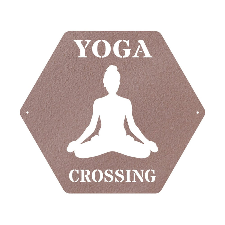 Yoga Crossing Metal Sign