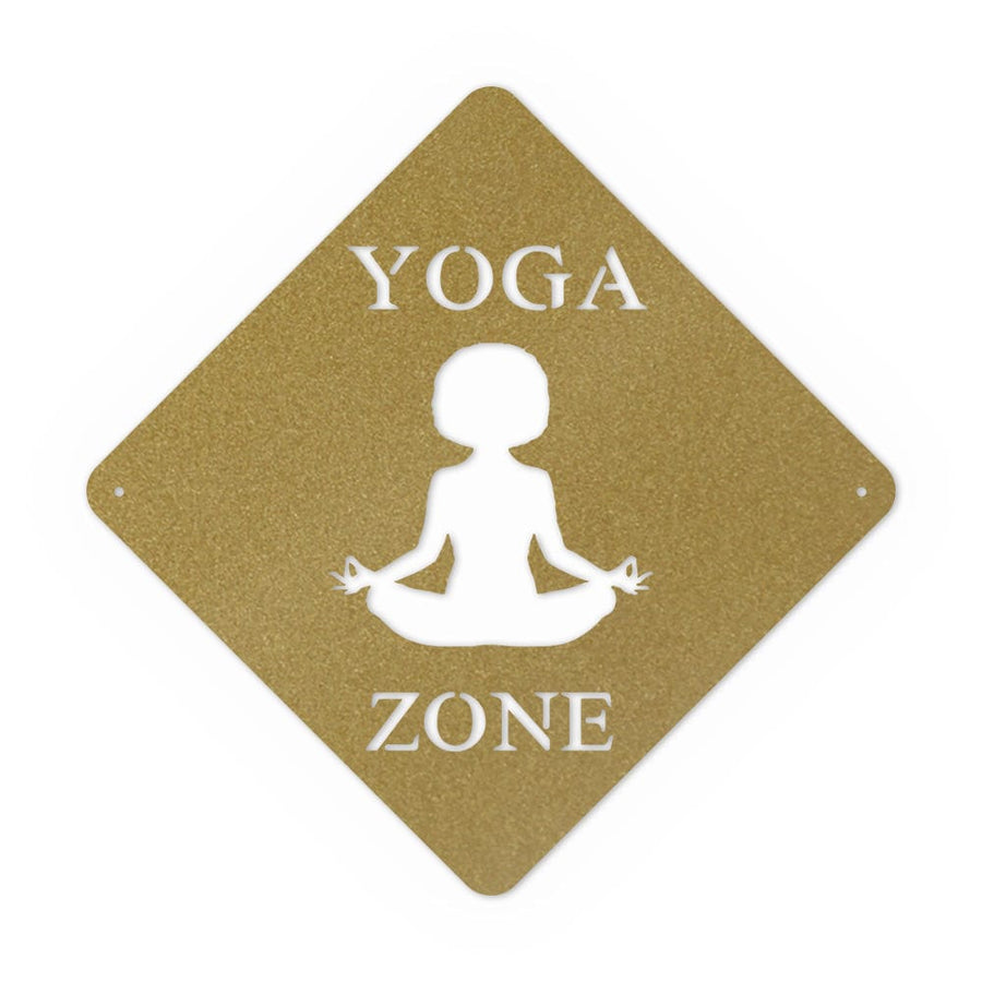 Yoga Zone Metal Sign