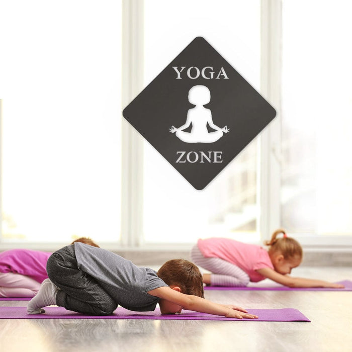 Yoga Zone Metal Sign